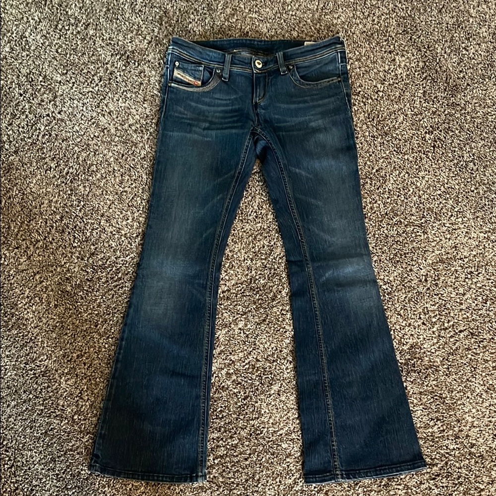 Diesel Blue Flare Wide Leg Jeans